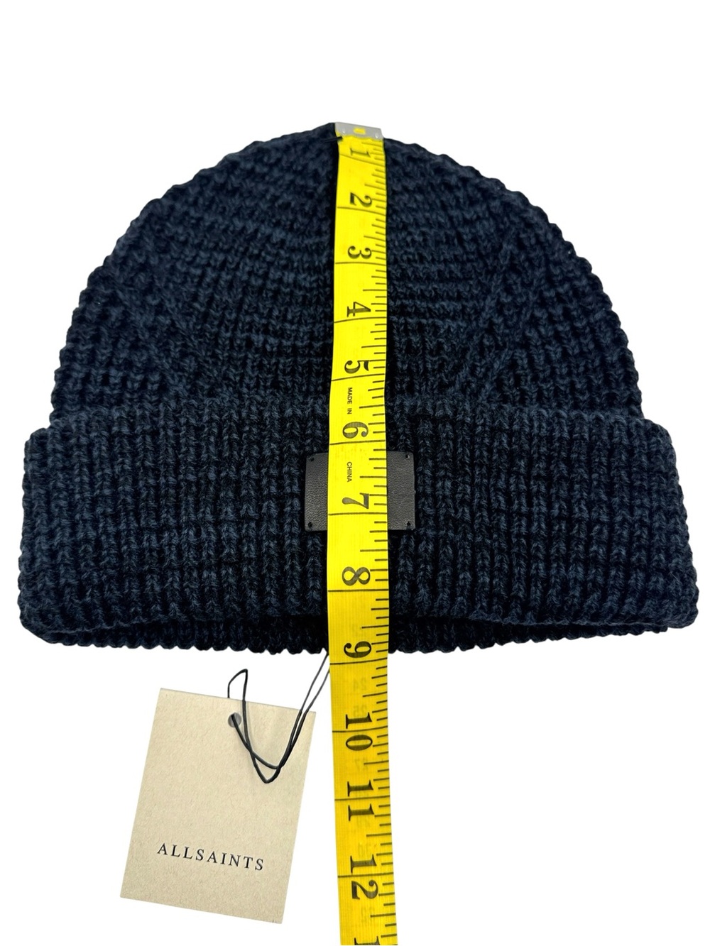 NWT AllSaints Angled Stitch Marled Beanie | One Size - Picture 9 of 11